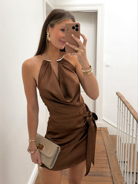 Robe / Short Azélie Marron