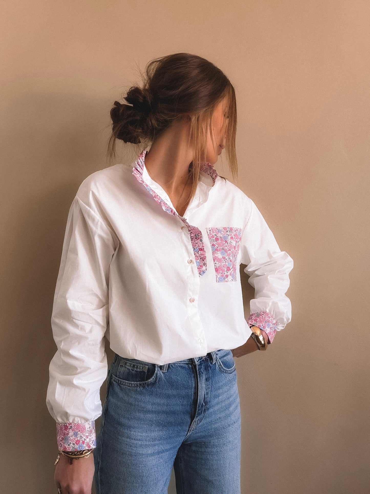 Chemise Iris Blanche Liberty Rose