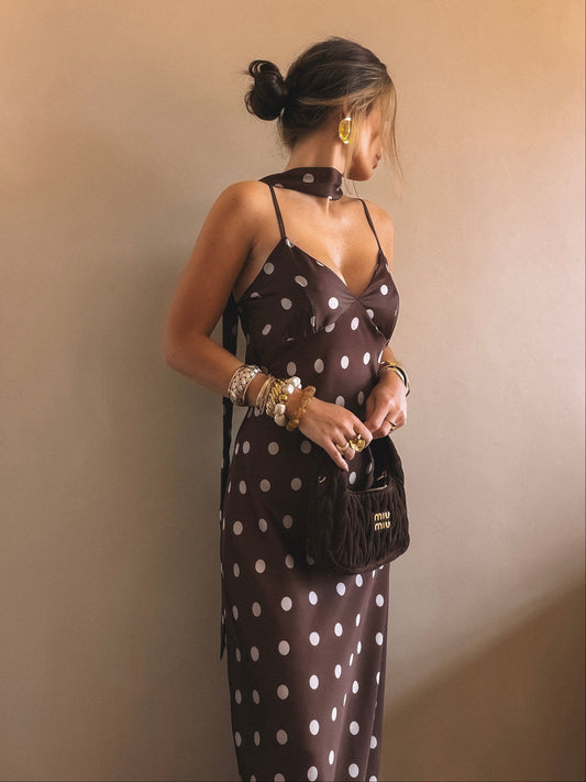 Robe Longue Victoria Marron