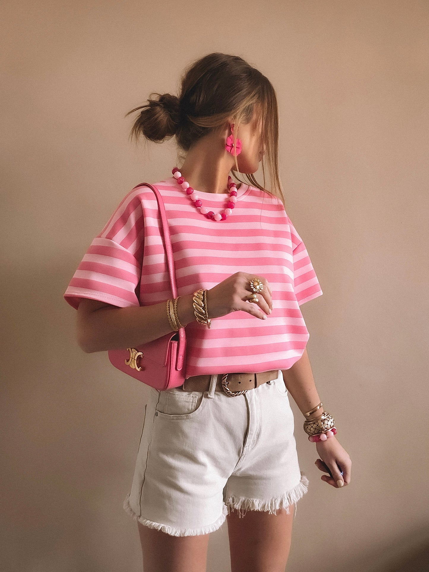 T-Shirt Alix Rayures rose