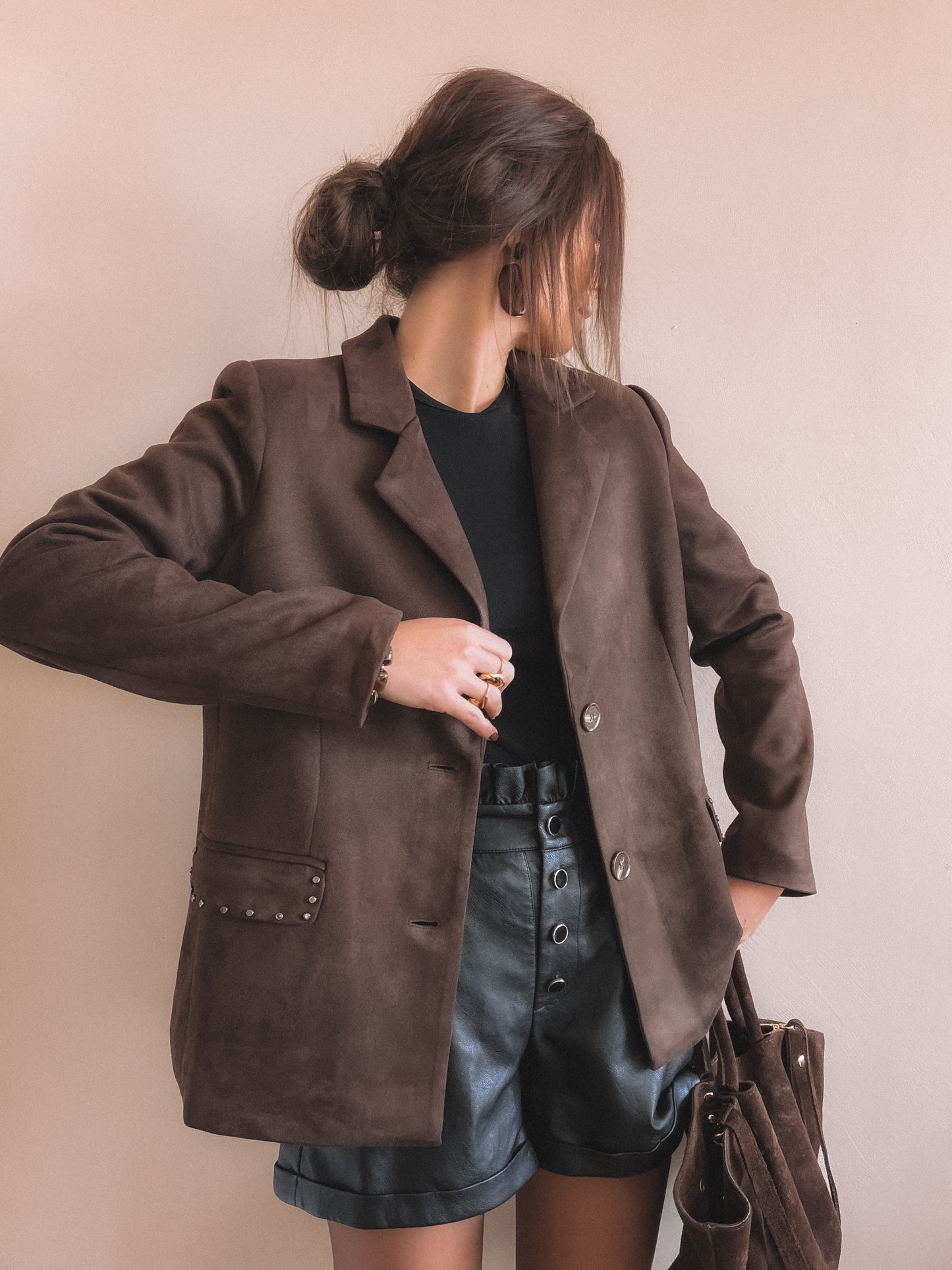 Blazer Néa Marron Suédine