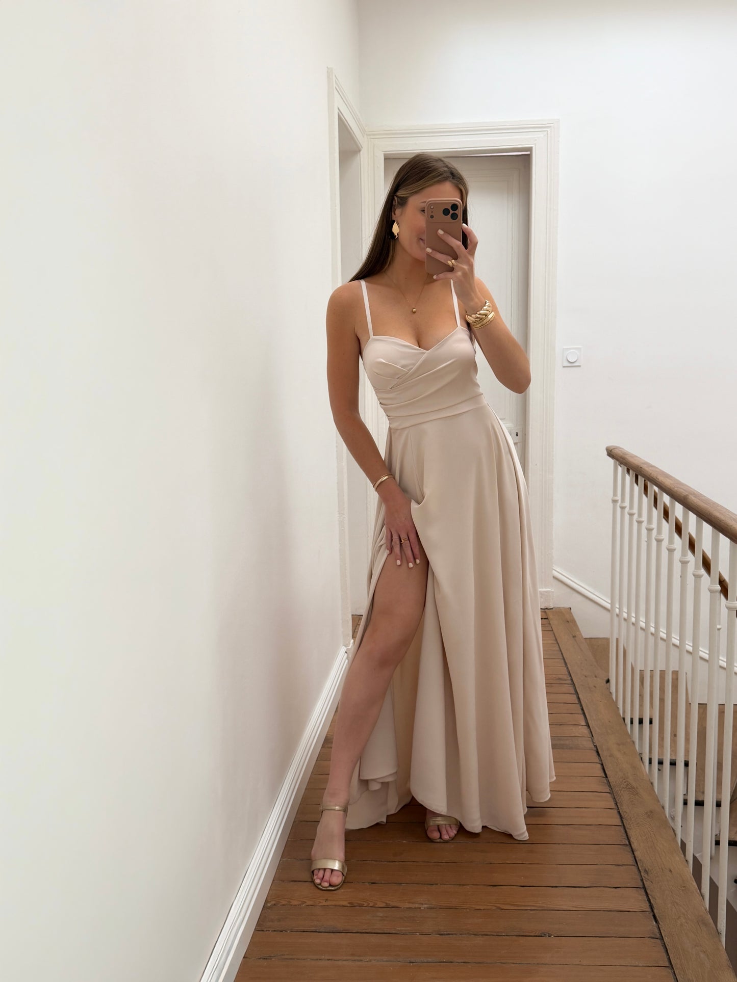 COLLECTION CEREMONIE - Robe Mona Beige