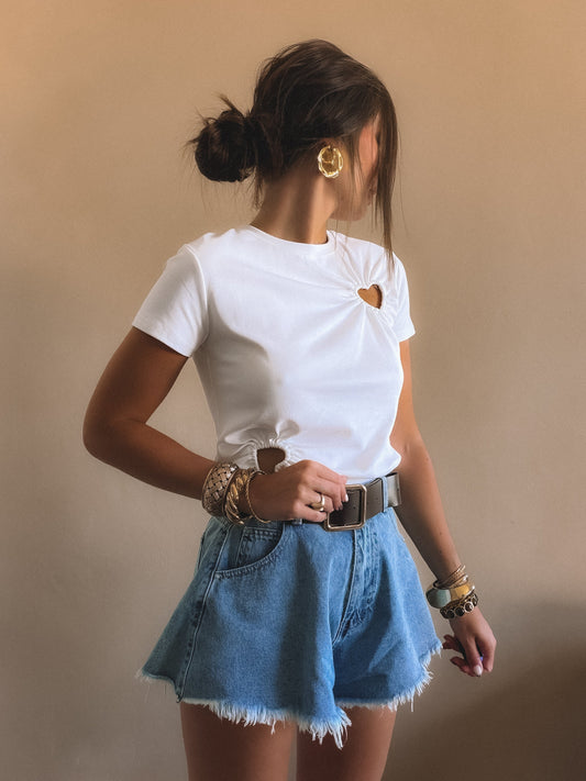 T-Shirt Valentine Blanc