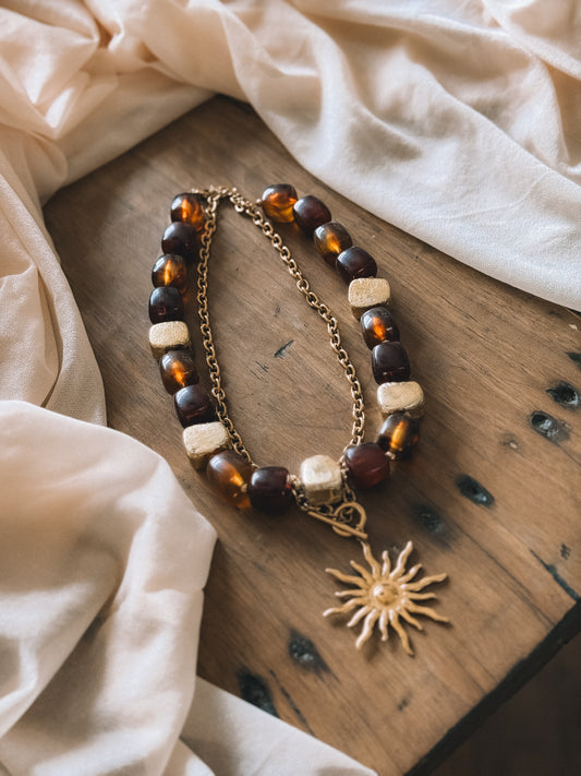 Collier Zahara Marron