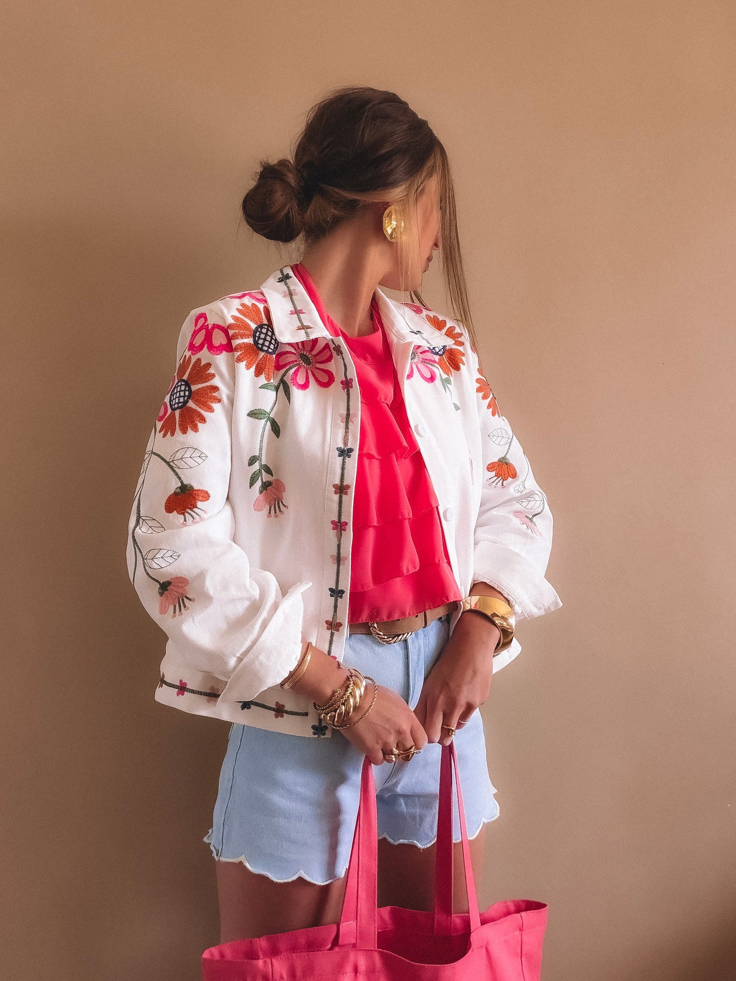 Veste en Jean Flora Blanche