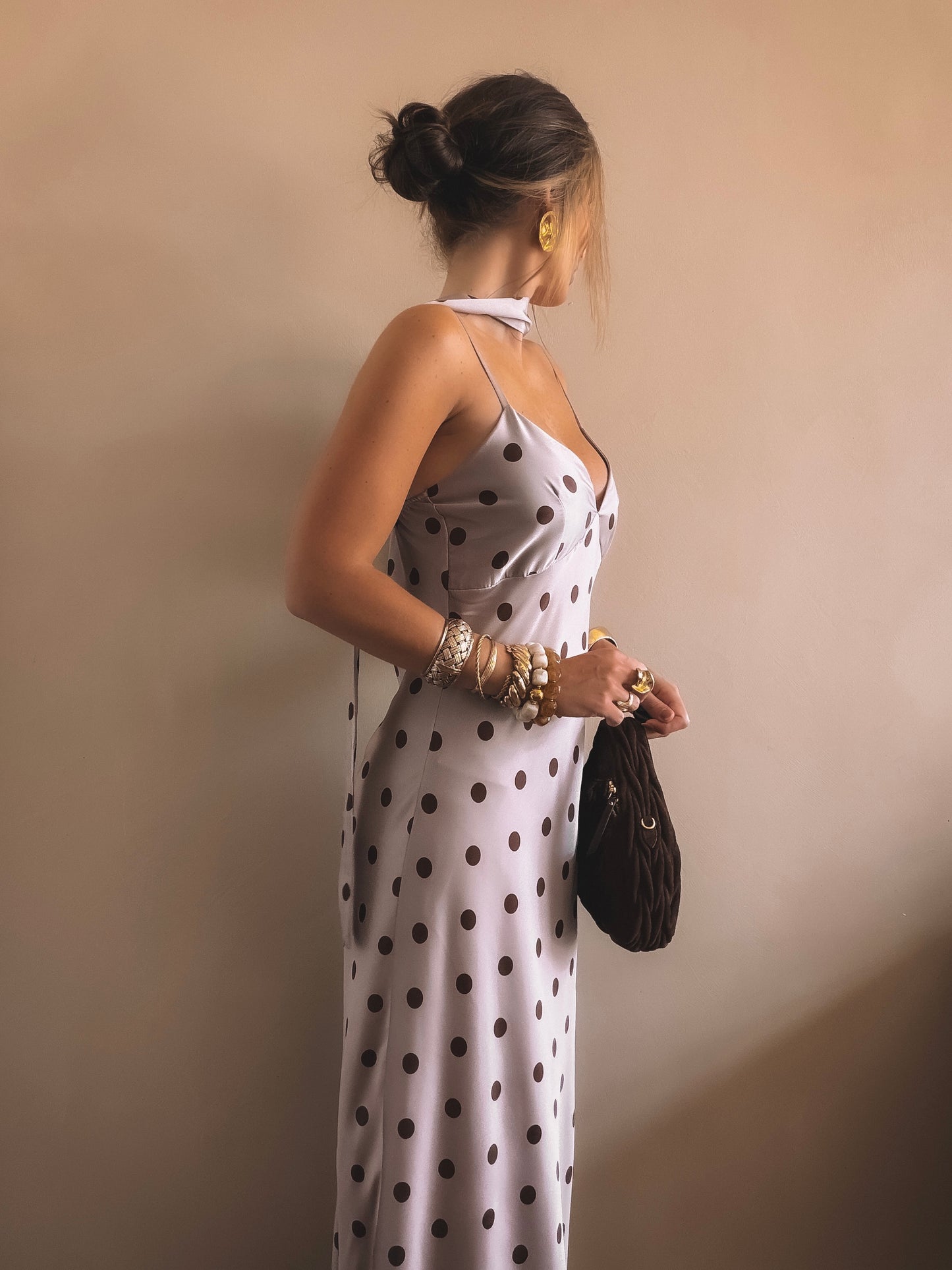 Robe Longue Victoria Taupe