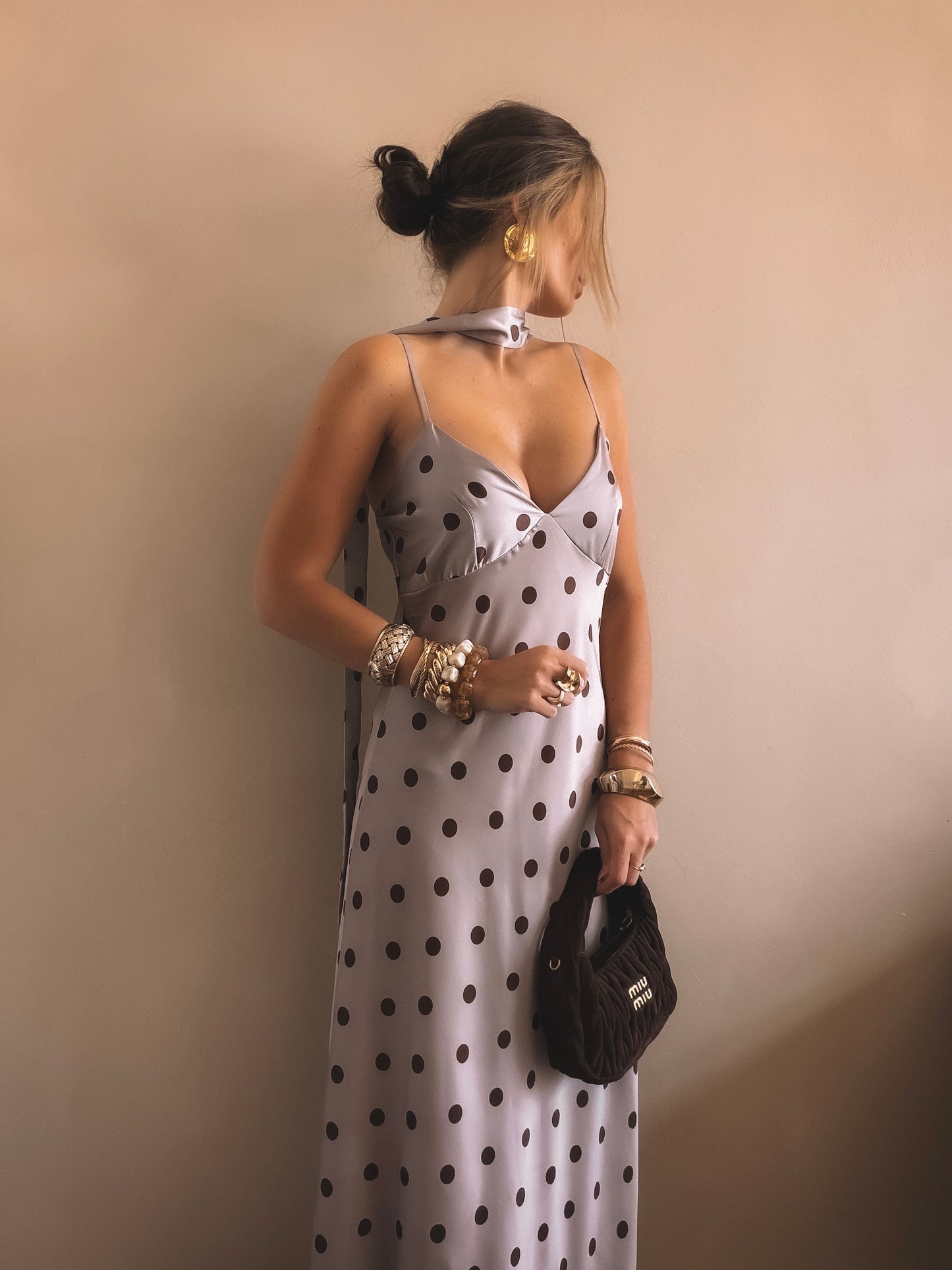Robe Longue Victoria Taupe