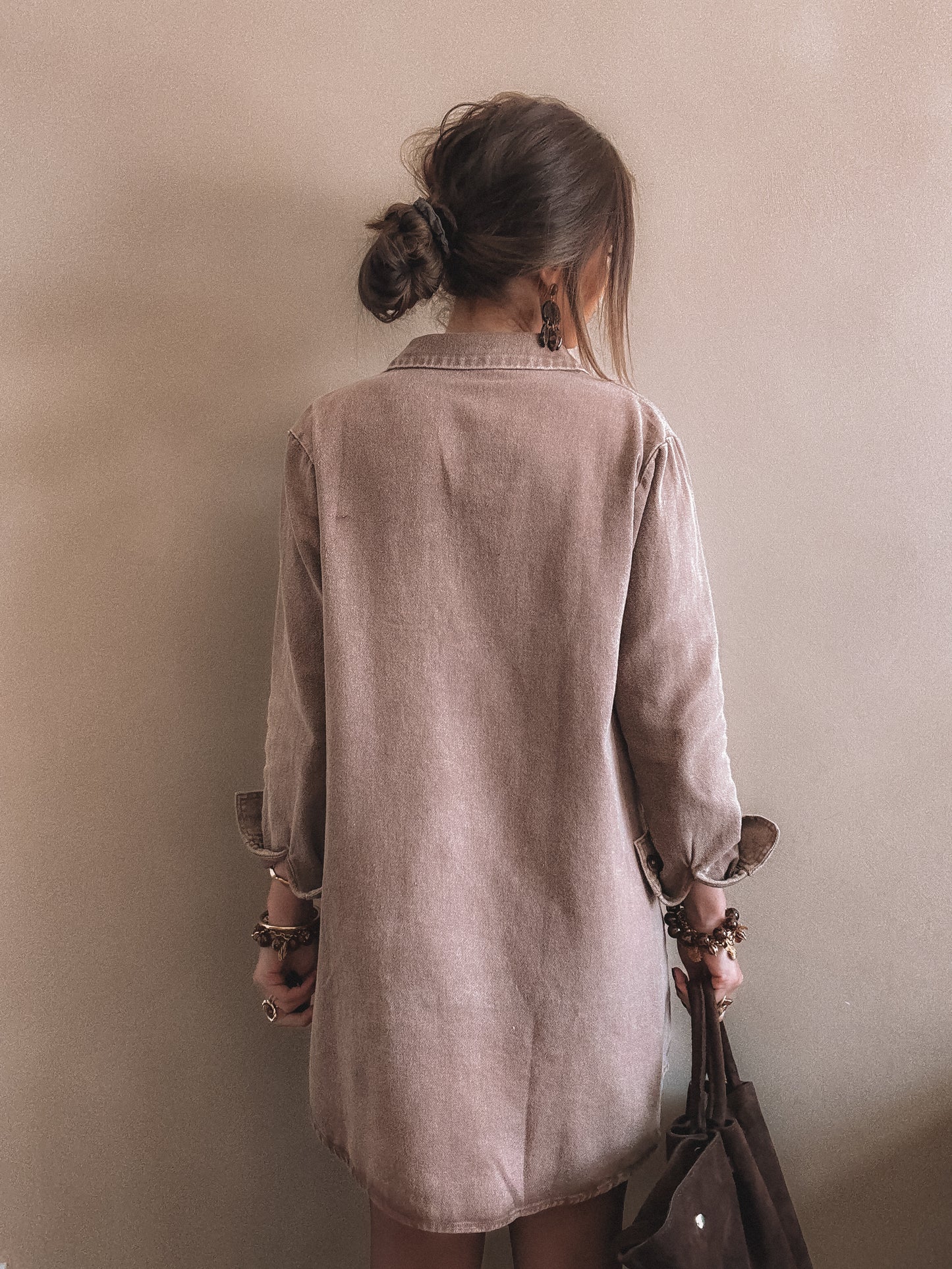 Robe en jean Ines Taupe