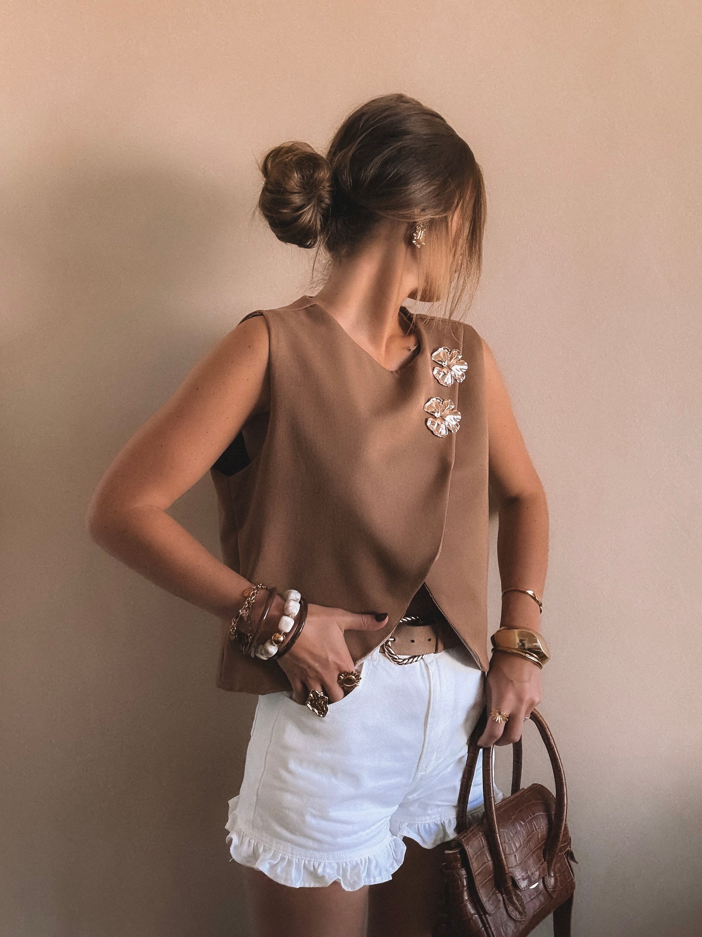 Top Clara Camel