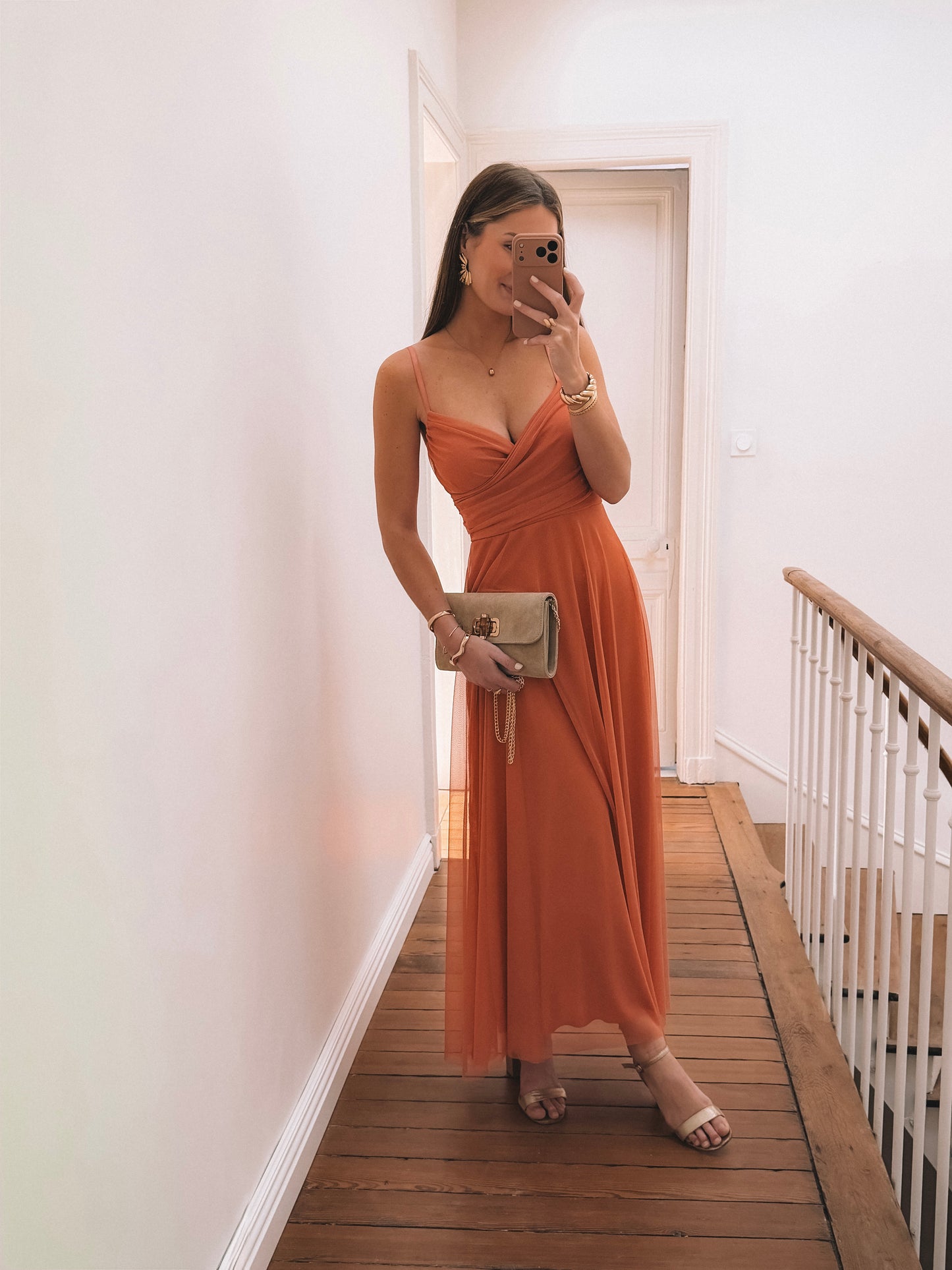 COLLECTION CEREMONIE - Robe LONGUE Talia Terracotta