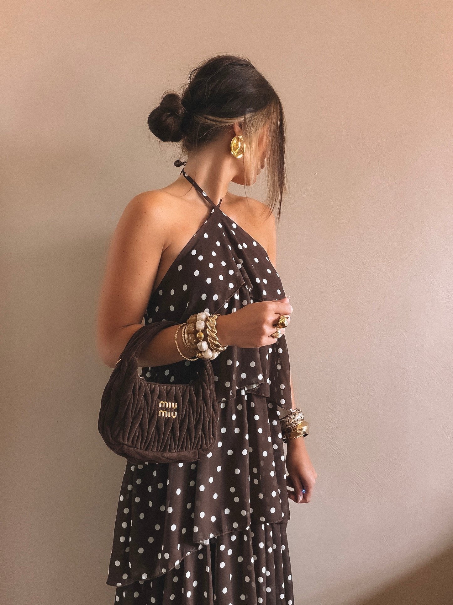 Robe Longue à pois Romy