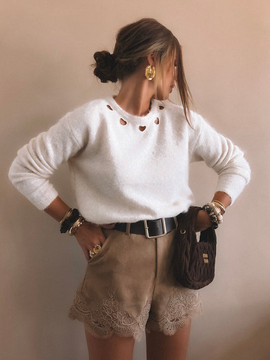 Short Taupe en suédine Cassie