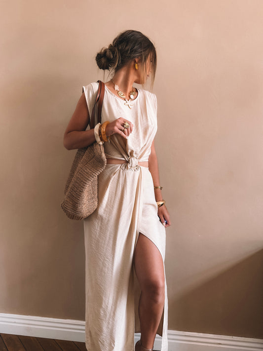 Robe Longue Riviera Beige