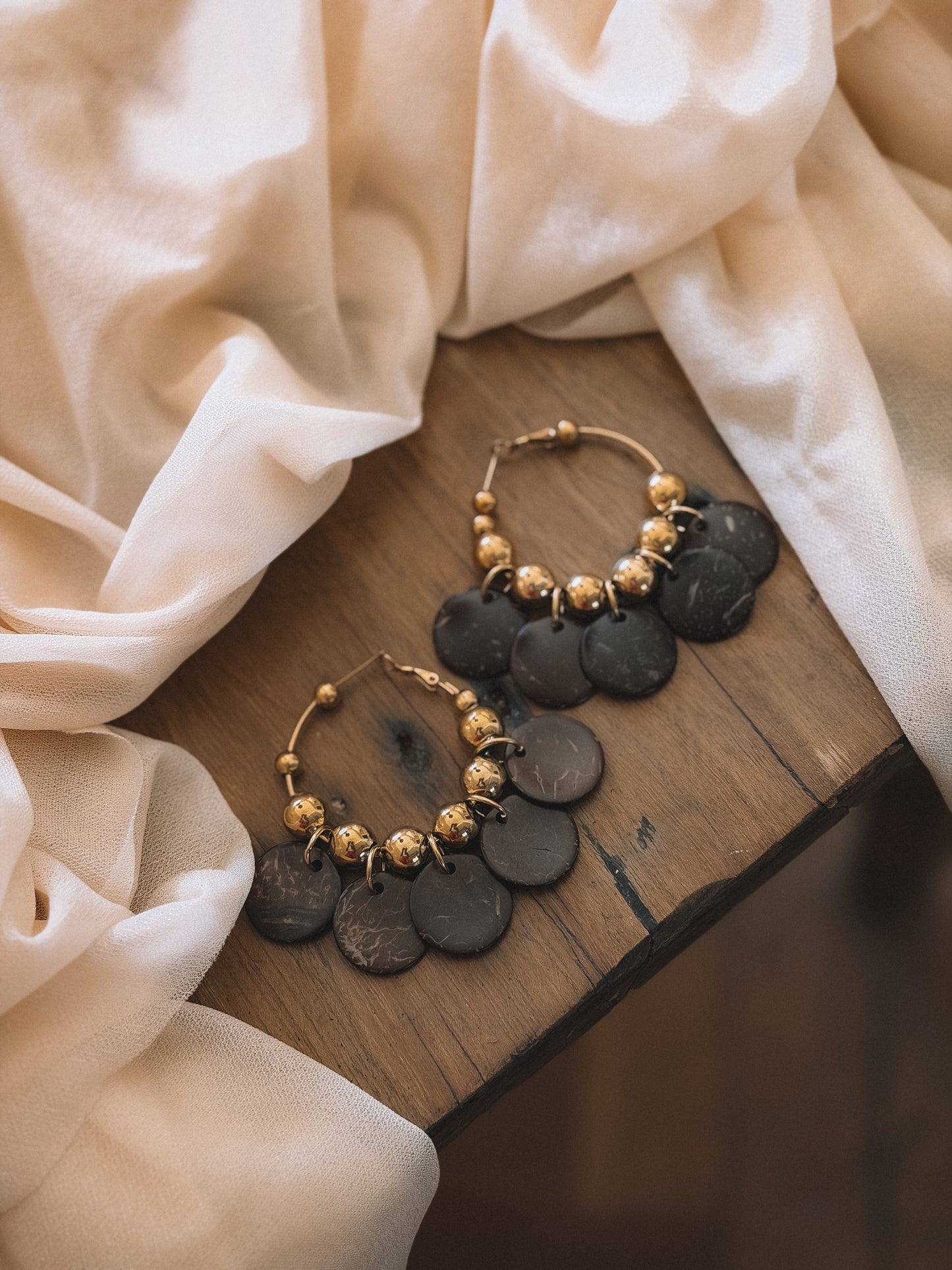 Boucles Créoles Alba Marron
