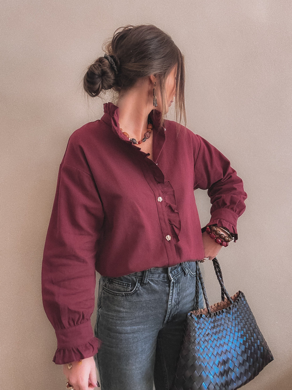 Chemise Yara Bordeaux