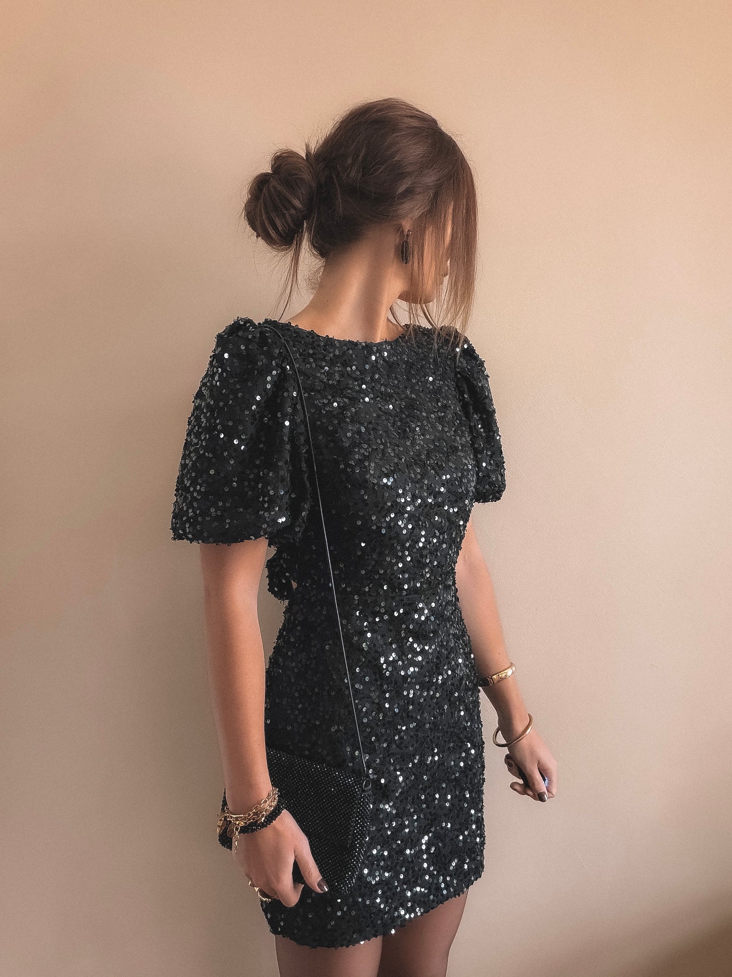 Robe Talia Dos Nu Noir