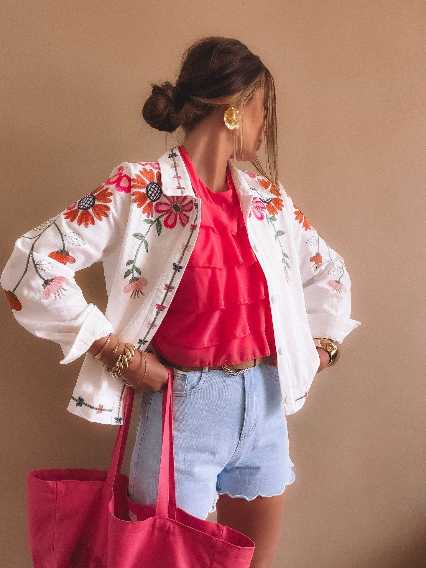 Veste en Jean Flora Blanche