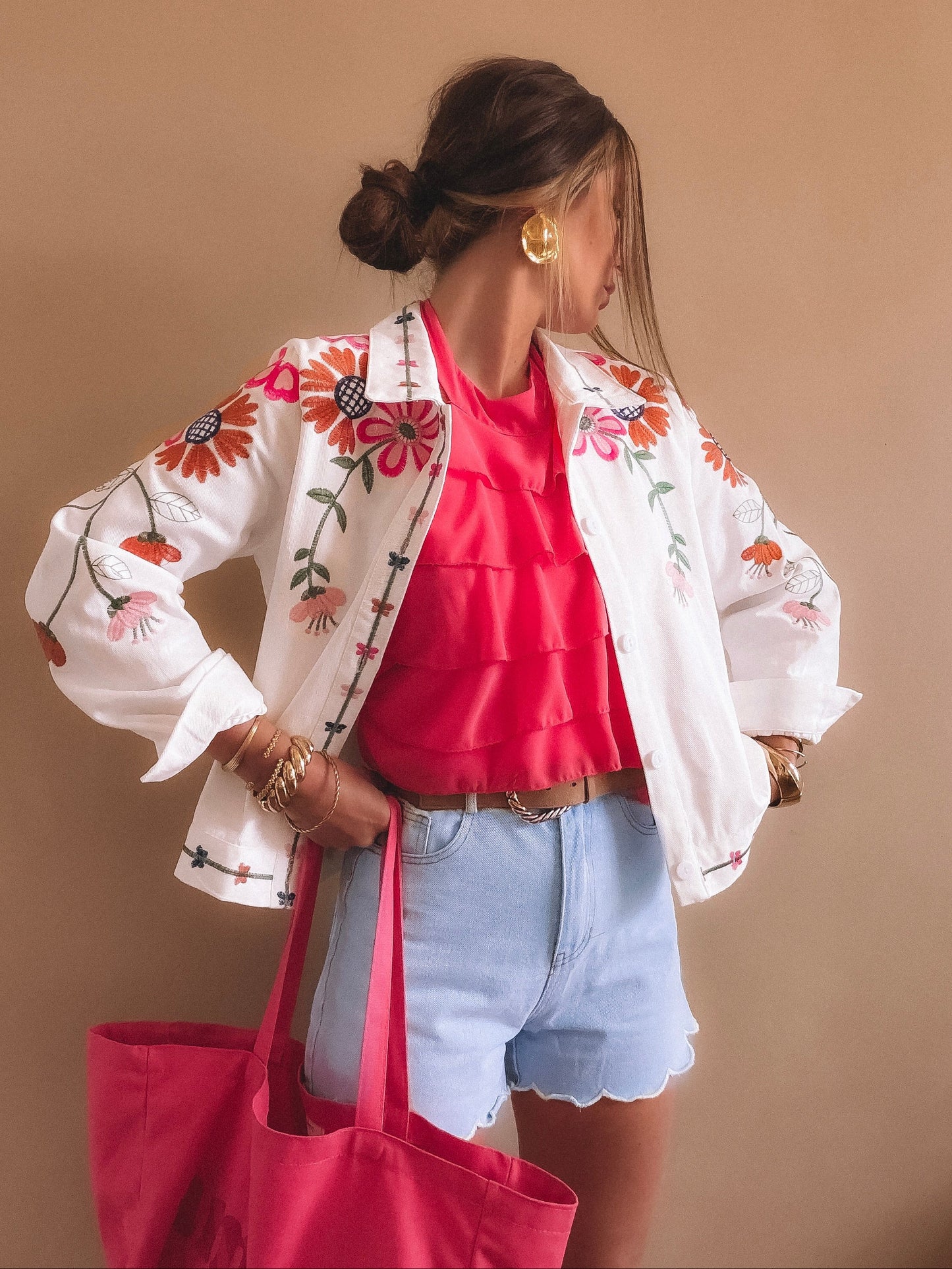 Veste en Jean Flora Blanche