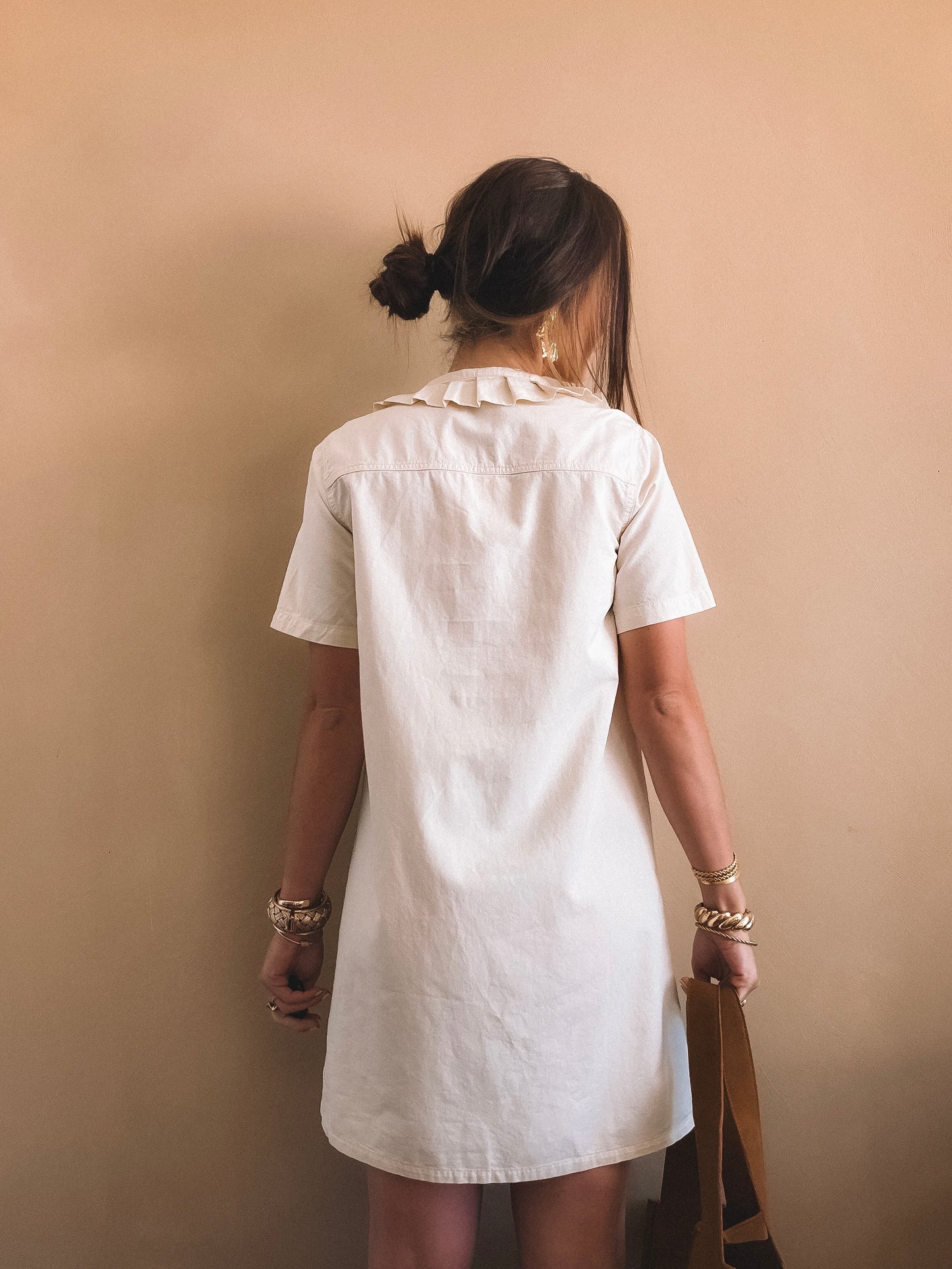 Robe en jean Almena Ecru