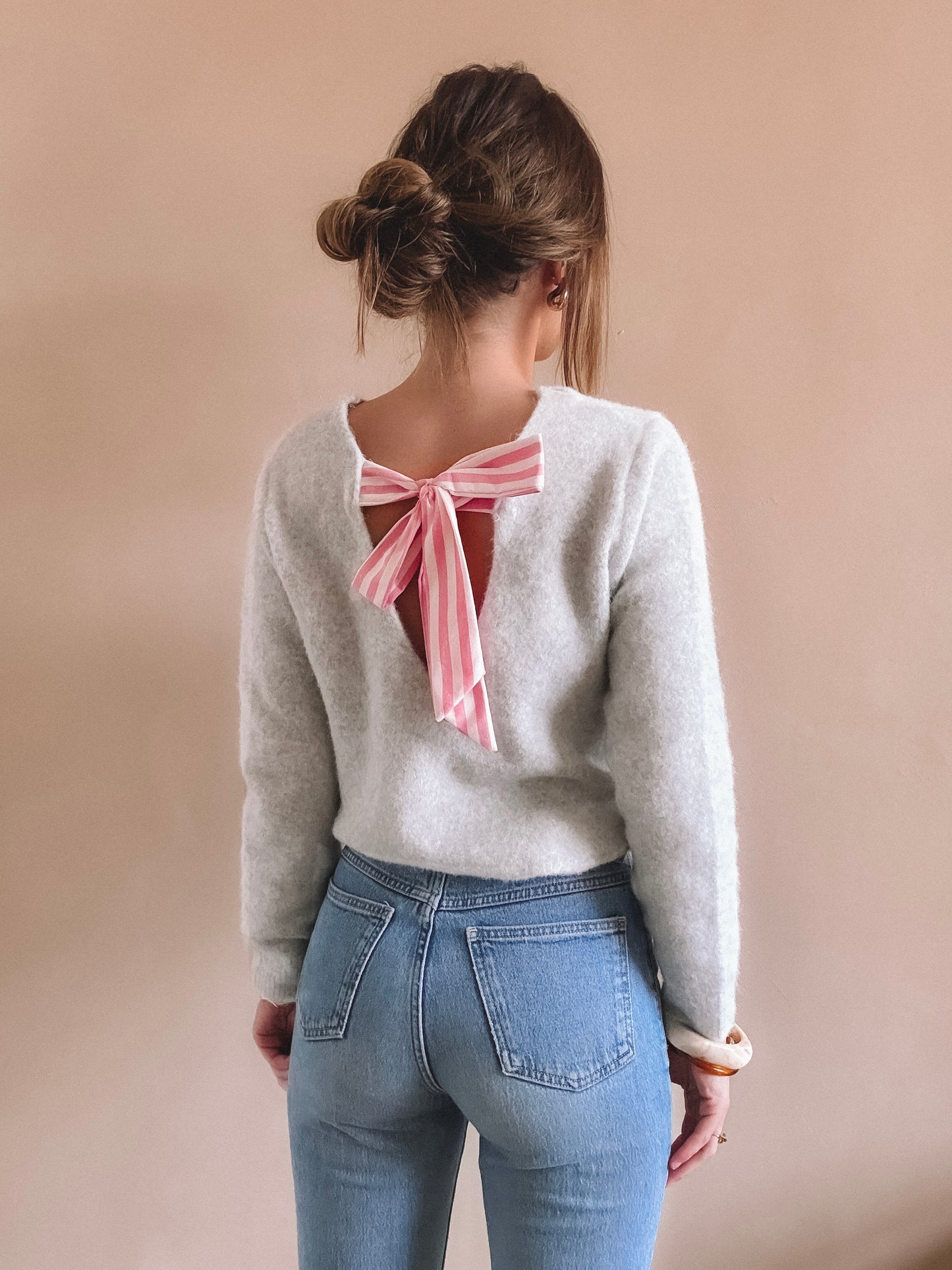 Pull Alia gris dos nu