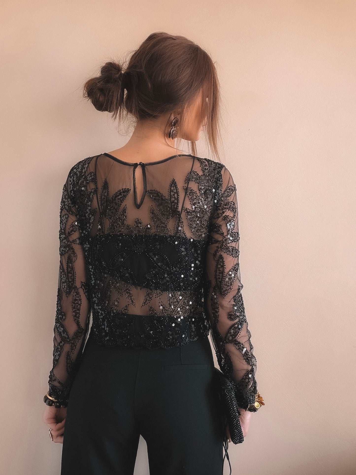 Blouse Mila Sequins noir