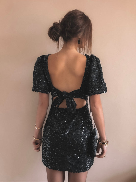 Robe Talia Dos Nu Noir