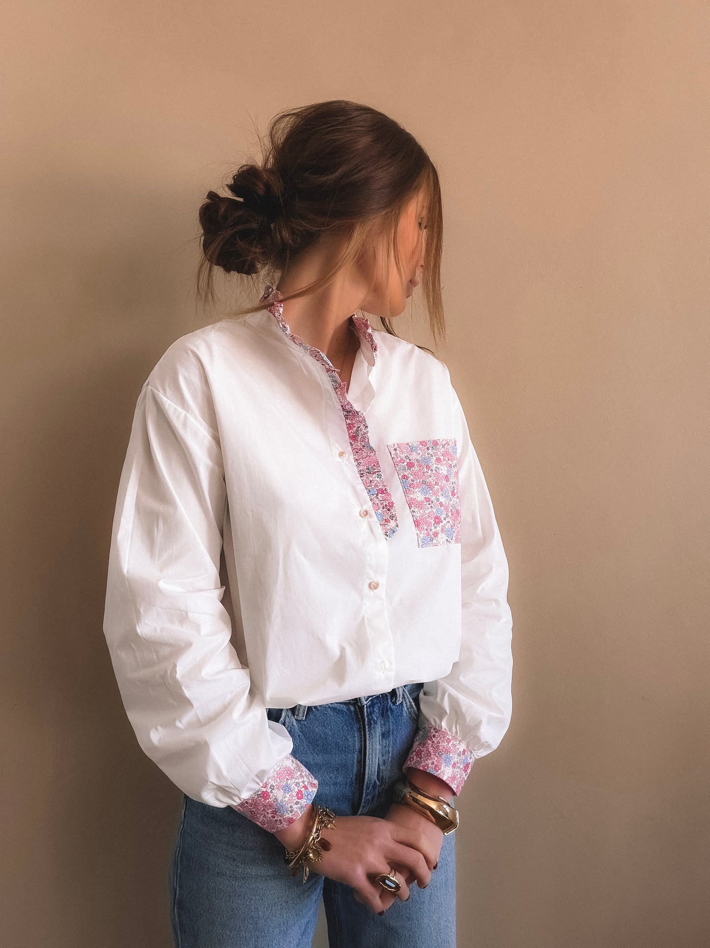 Chemise Iris Blanche Liberty Rose