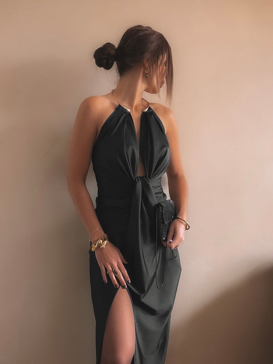 Robe Dos Nu Luna Noir