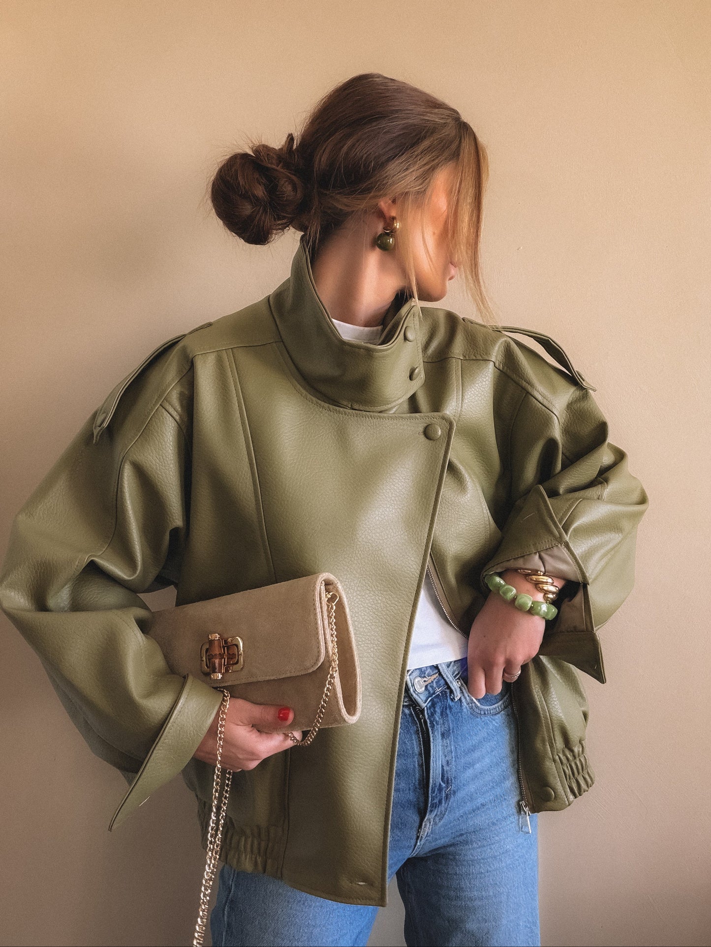 Veste Ava vert olive