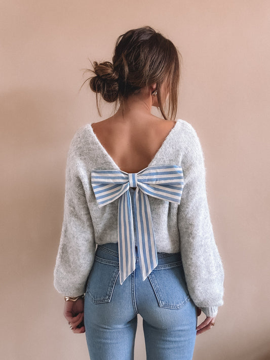 Pull Béa gris dos nu