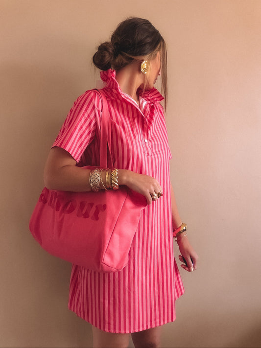 Robe capucine rose