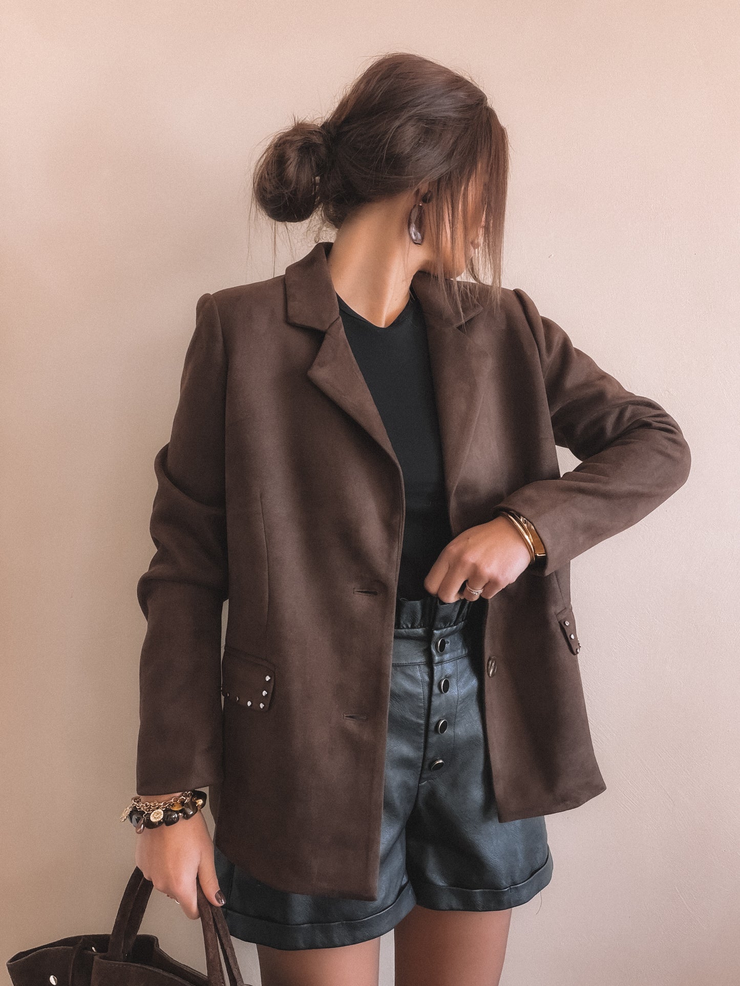 Blazer Néa Marron Suédine