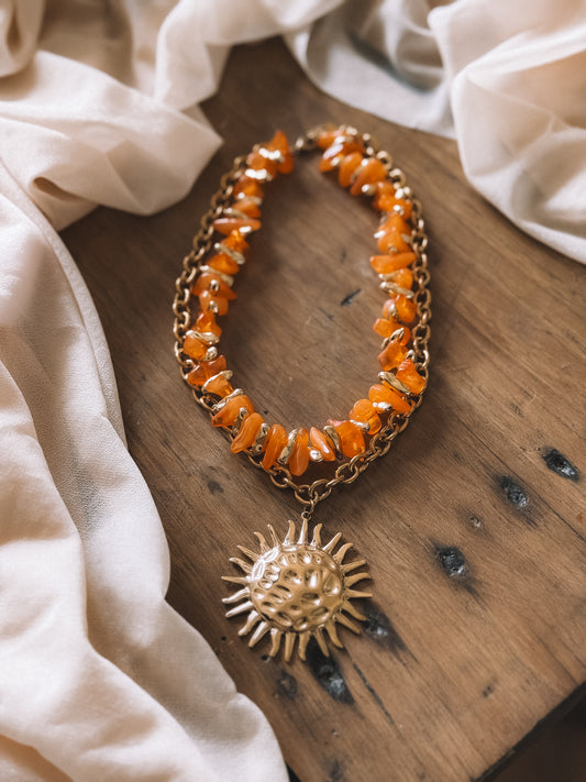 Collier Soleya Orange