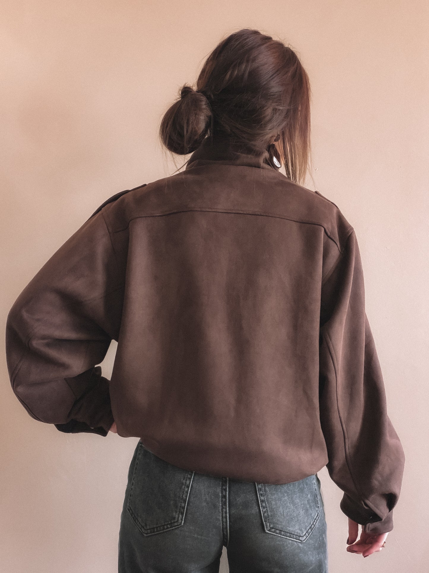 Veste Aren Suédine Marron