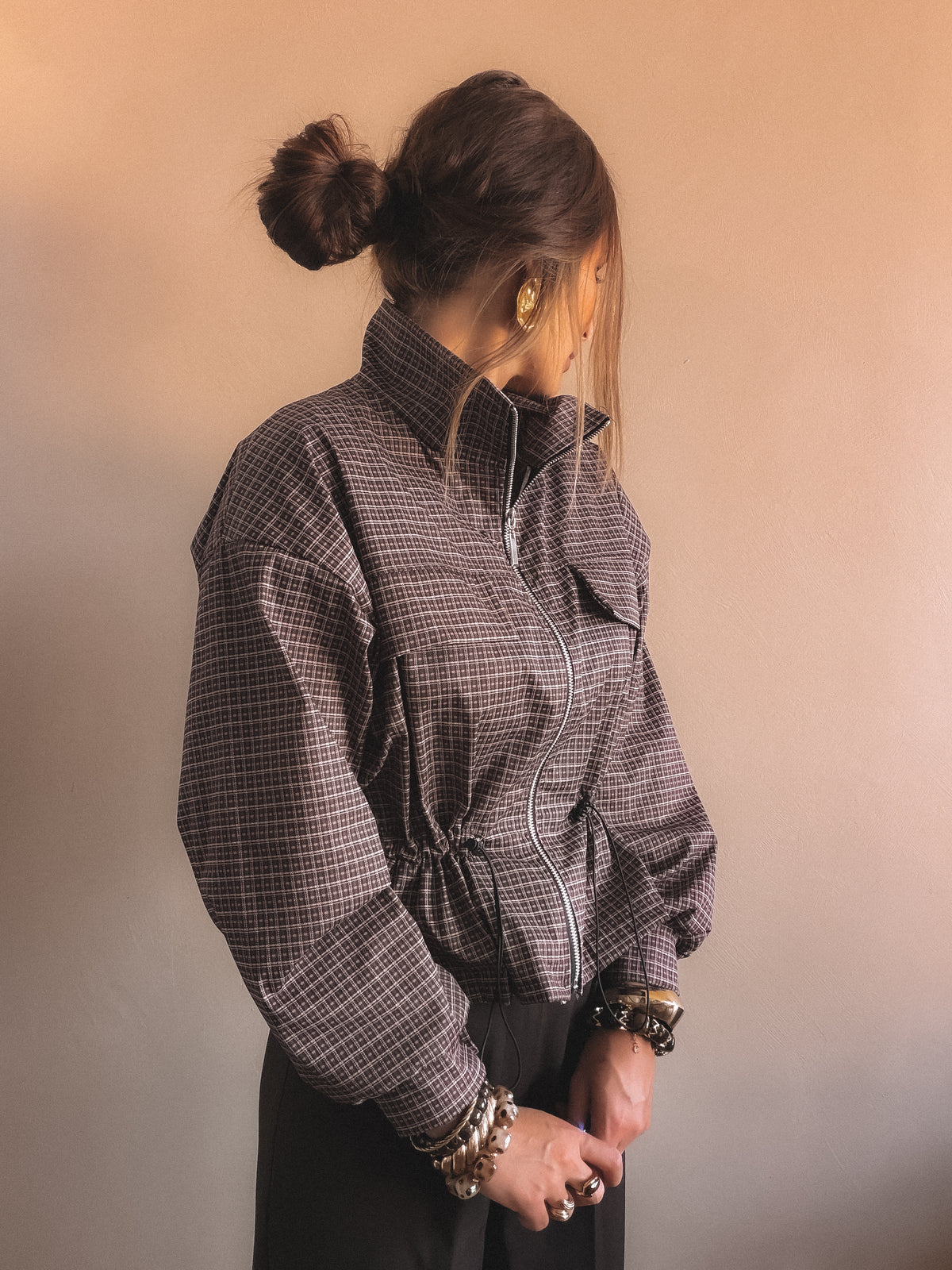 Veste Capucine à carreaux