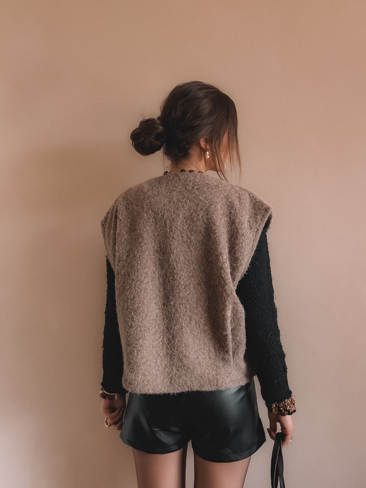 Gilet sans manche Mila Beige foncé