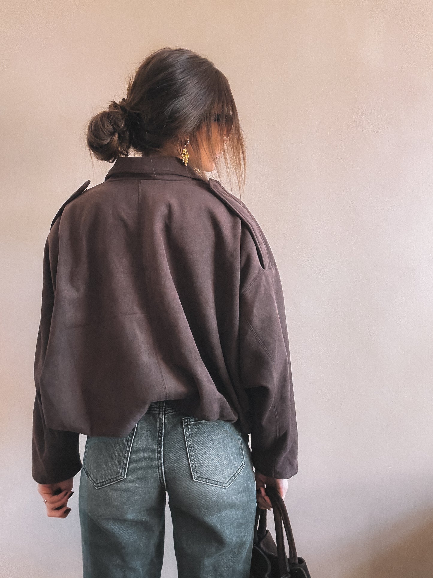Veste Alix Suédine Marron