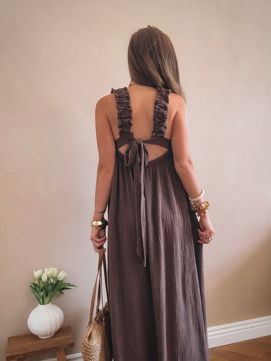 Robe Longue Alba Marron