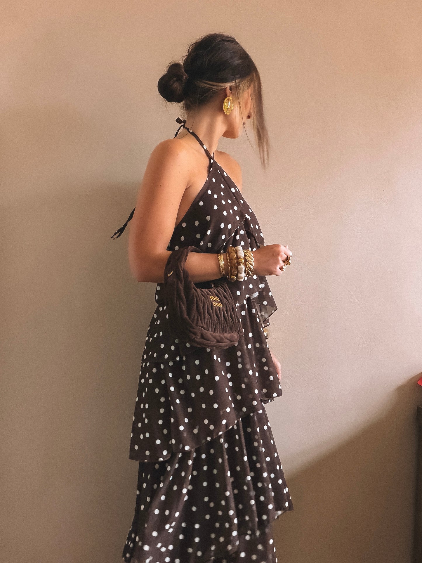Robe Longue à pois Romy