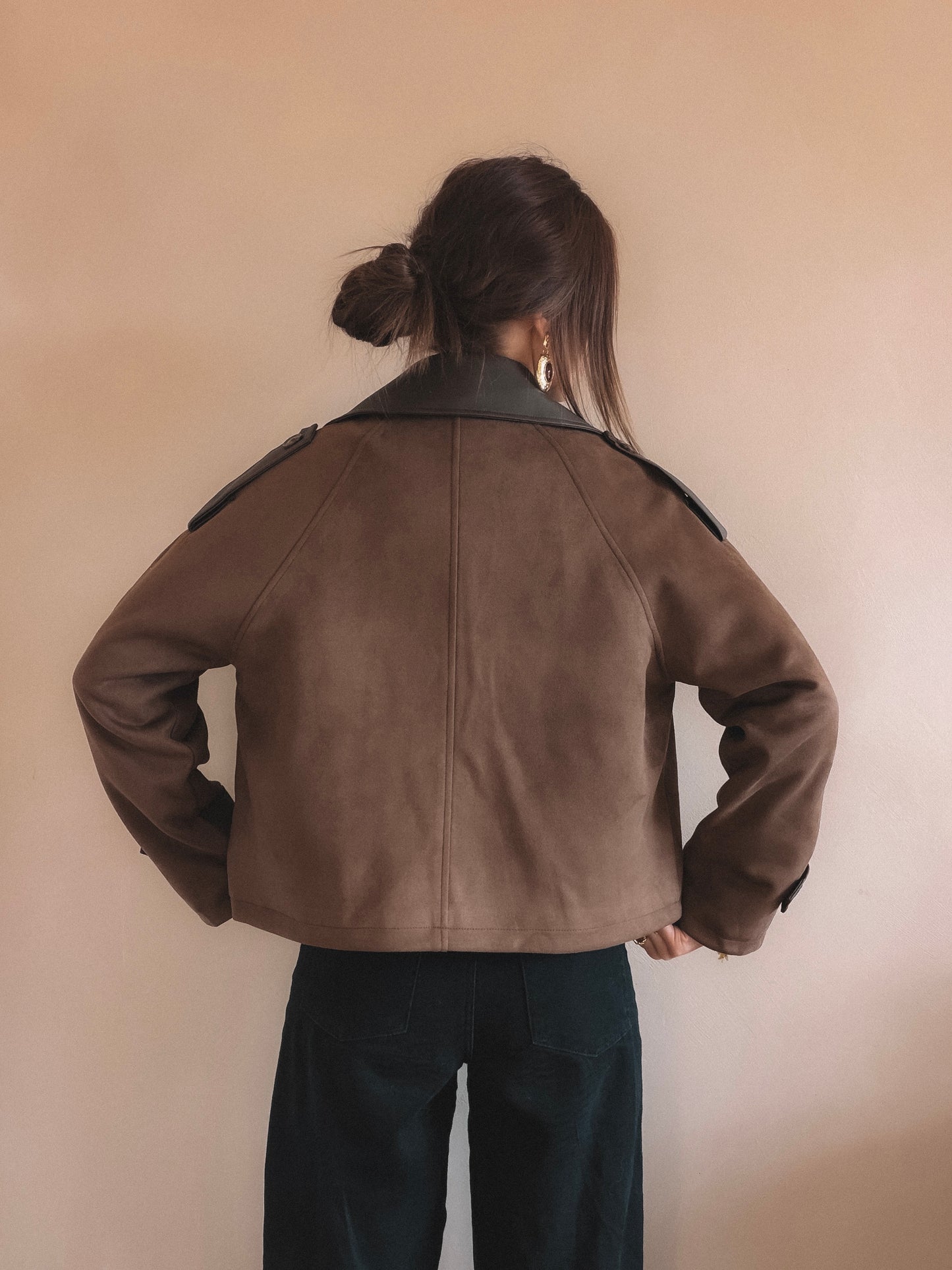 Manteau Charlie Marron Suédine