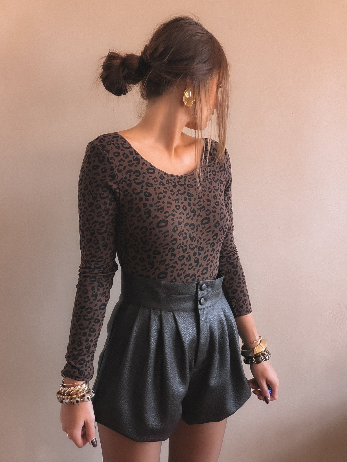 Body Esmee leopard Marron