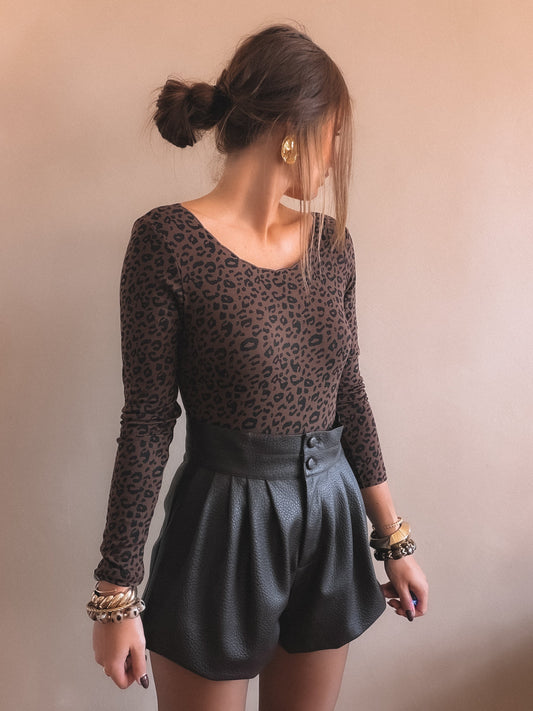 Body Esmee leopard Marron
