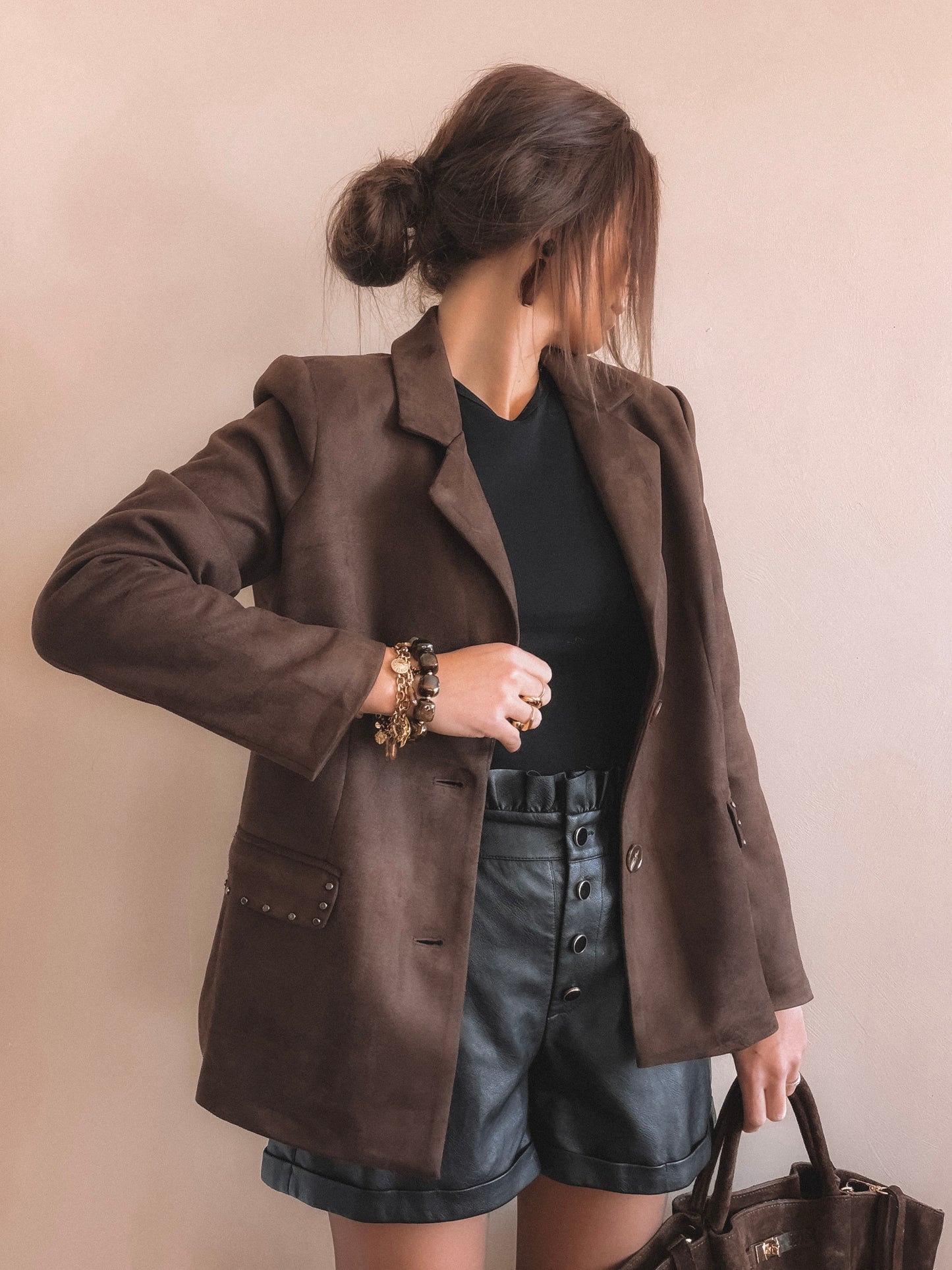 Blazer Néa Marron Suédine