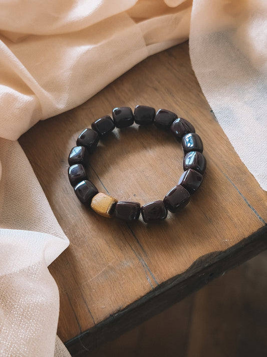 Bracelet Suzanne Aubergine
