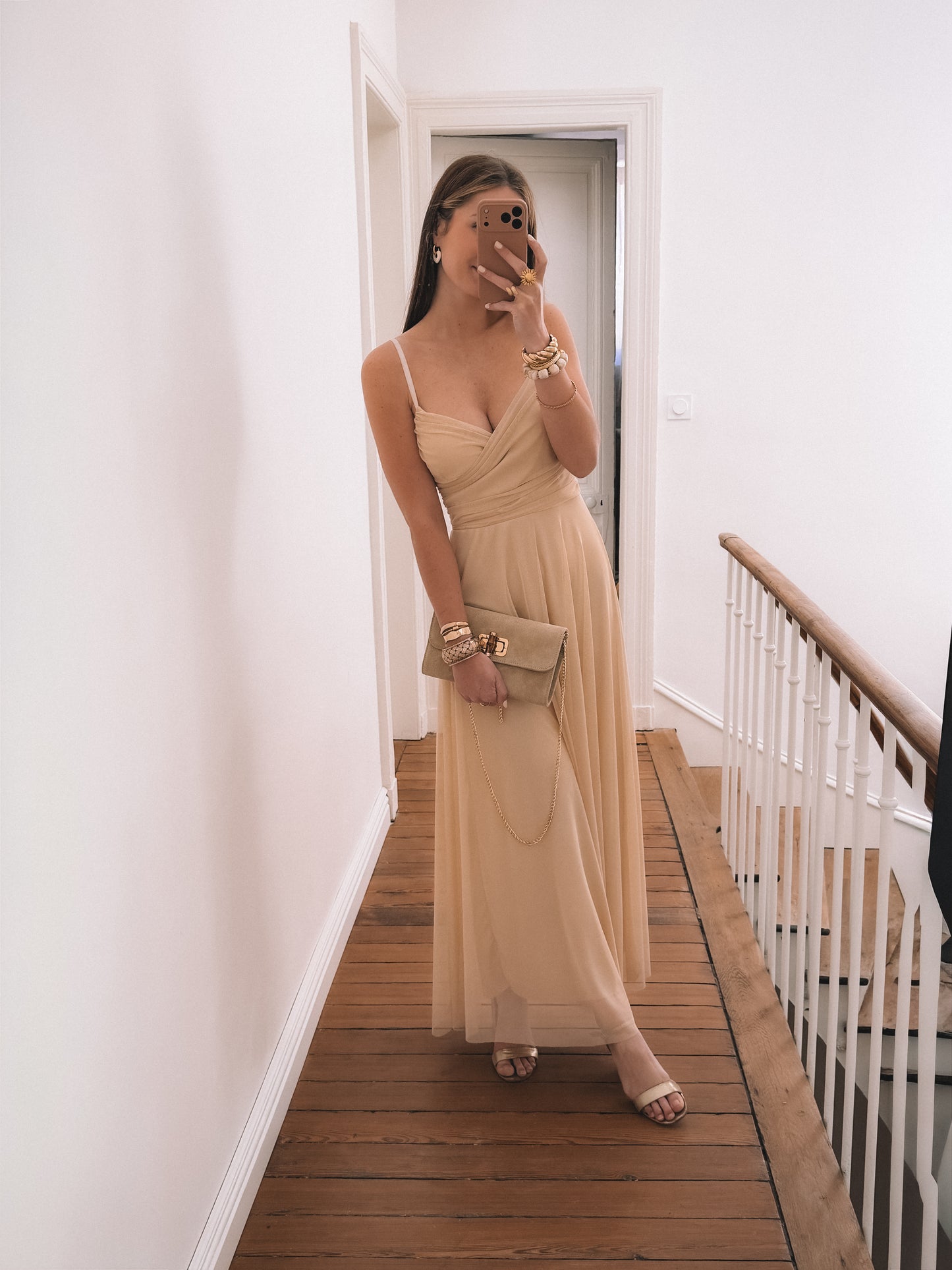 COLLECTION CEREMONIE - Robe LONGUE Talia Beige