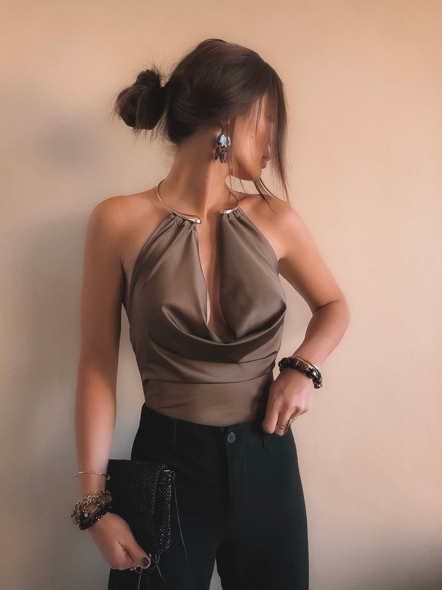 Top Dos Nu Elora Marron