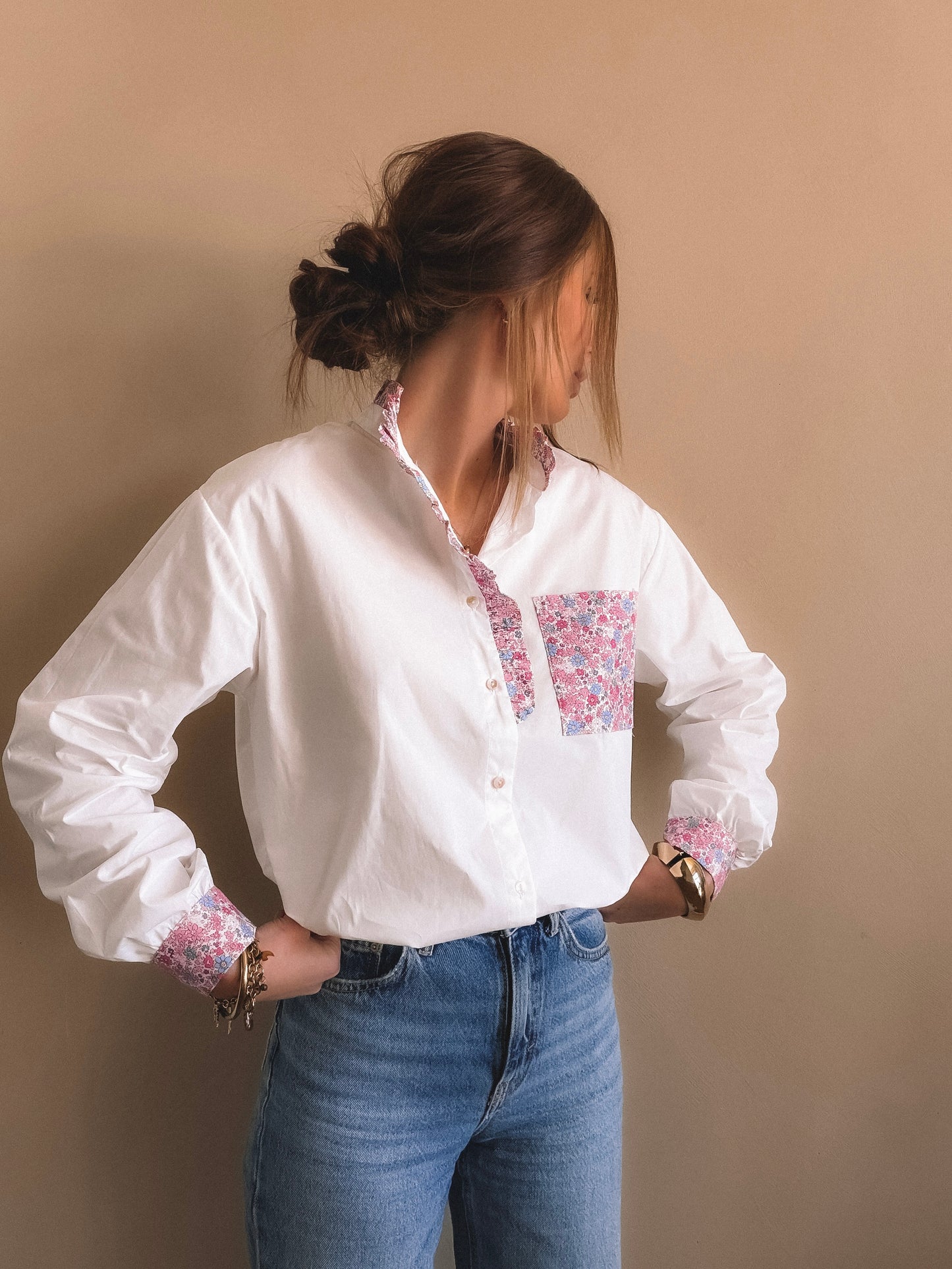 Chemise Iris Blanche Liberty Rose