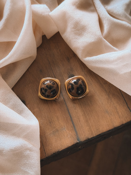 Boucles ROMY léopard