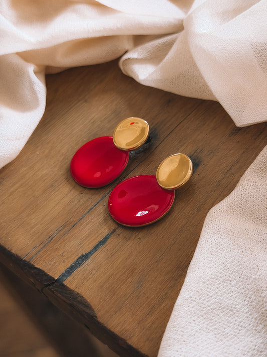Boucles Ruby Rouge