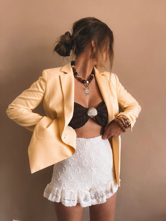 Short Léna Crochet Ecru